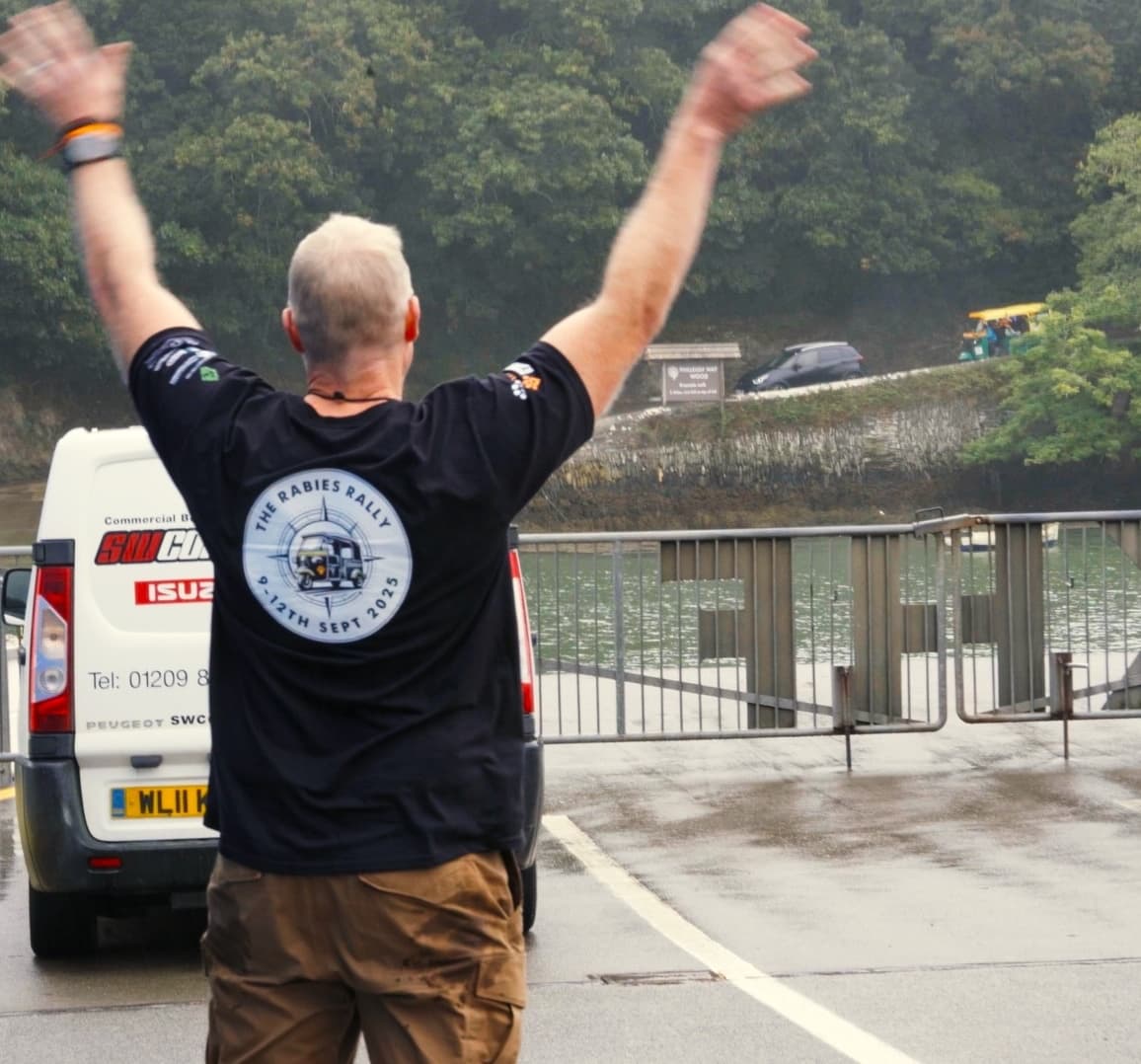 Waving at the opposition